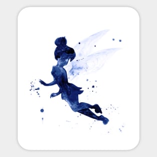 Tinkerbell, navy blue Sticker